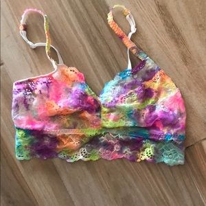 EUC Victoria Secret Pink tie dye Bralette
